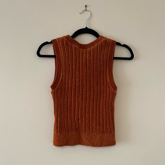 Weekday Button Down V-Neck Vest Cardigan - Picture 2 of 2